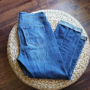 Old Navy Cropped Boyfriend Distressed Jeans